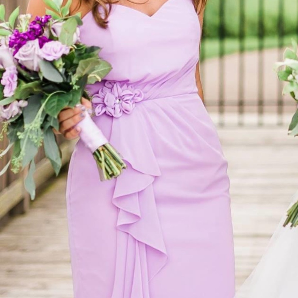 Purple Strapless Dress